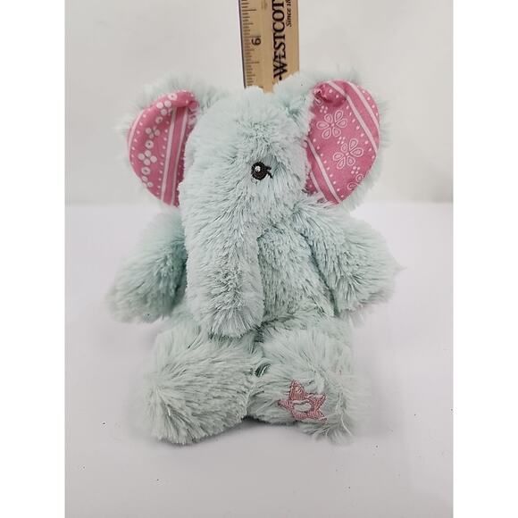 American Girl Bitty Baby Green Plush Elephant 7” 2013 Retired Stitched Eyes - Picture 9 of 9